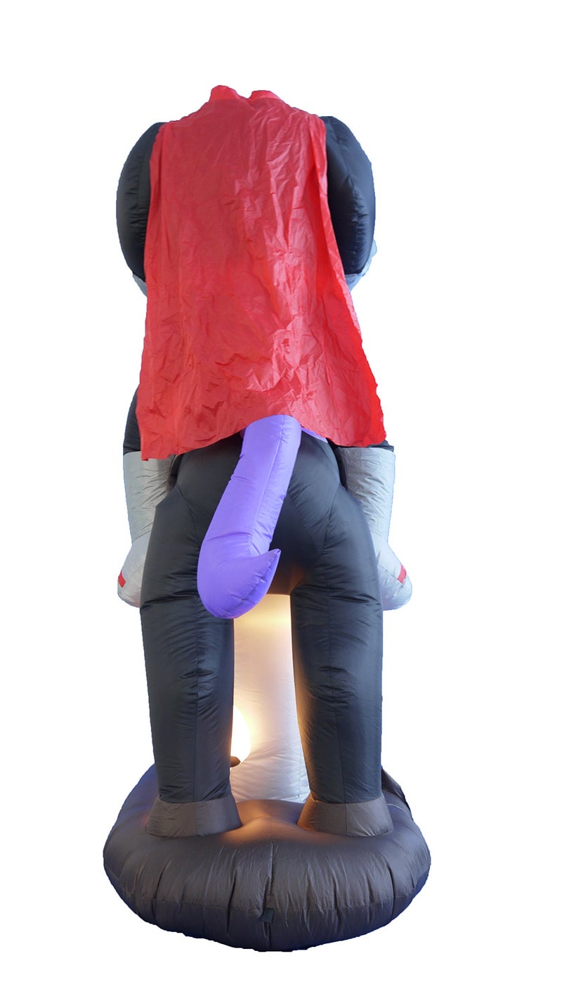 BZB Goods 6.5 FT Tall Lighted Halloween Inflatable Headless Horseman with Horse Tombstones Skull and Pumpkin Lights - Image 4
